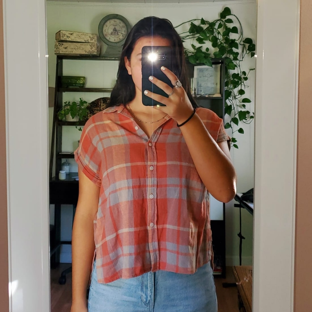 Plaid button up shirt